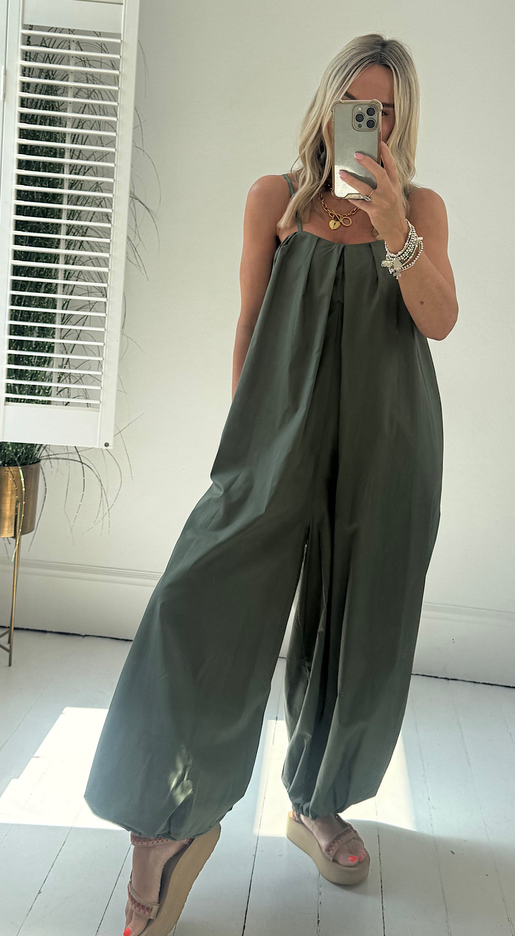 cool one jumpsuit khaki
