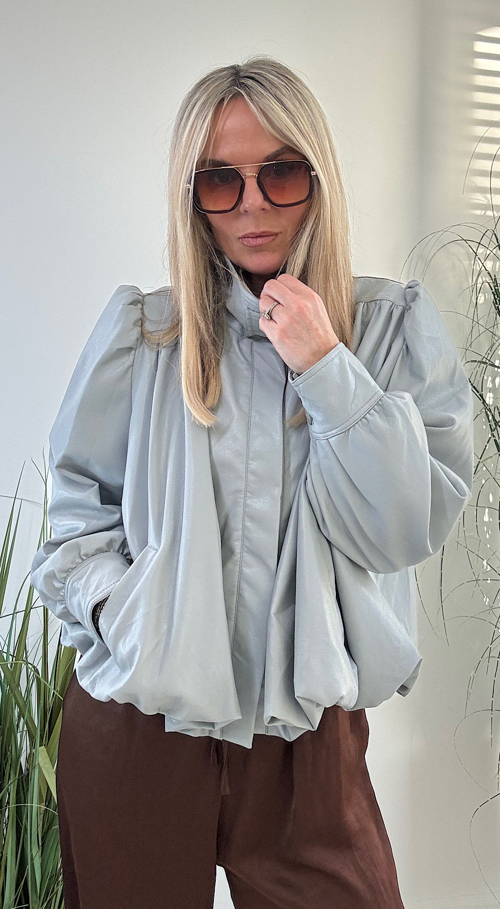 Chloe jacket duck egg blue