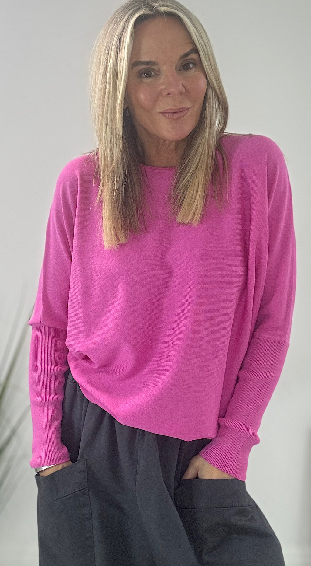 Morla Batwing Spring Knit - pink