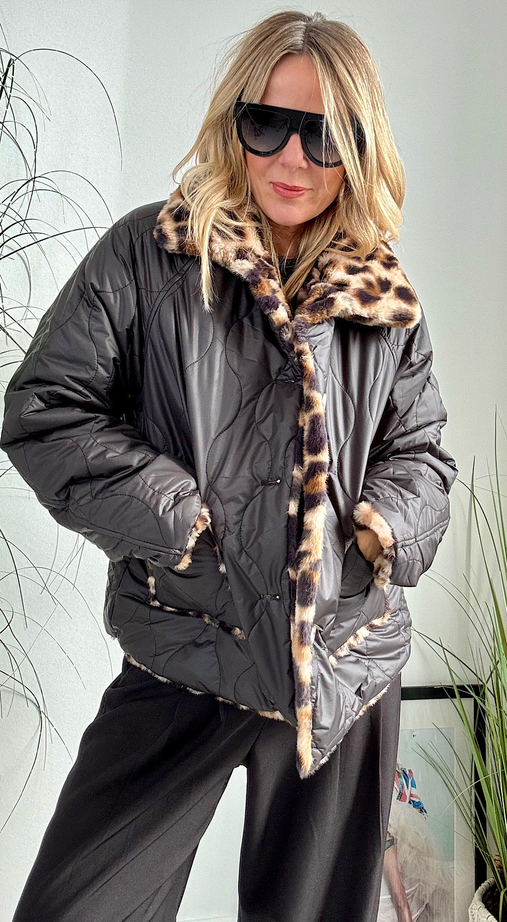 Reversible Leopard Jacket