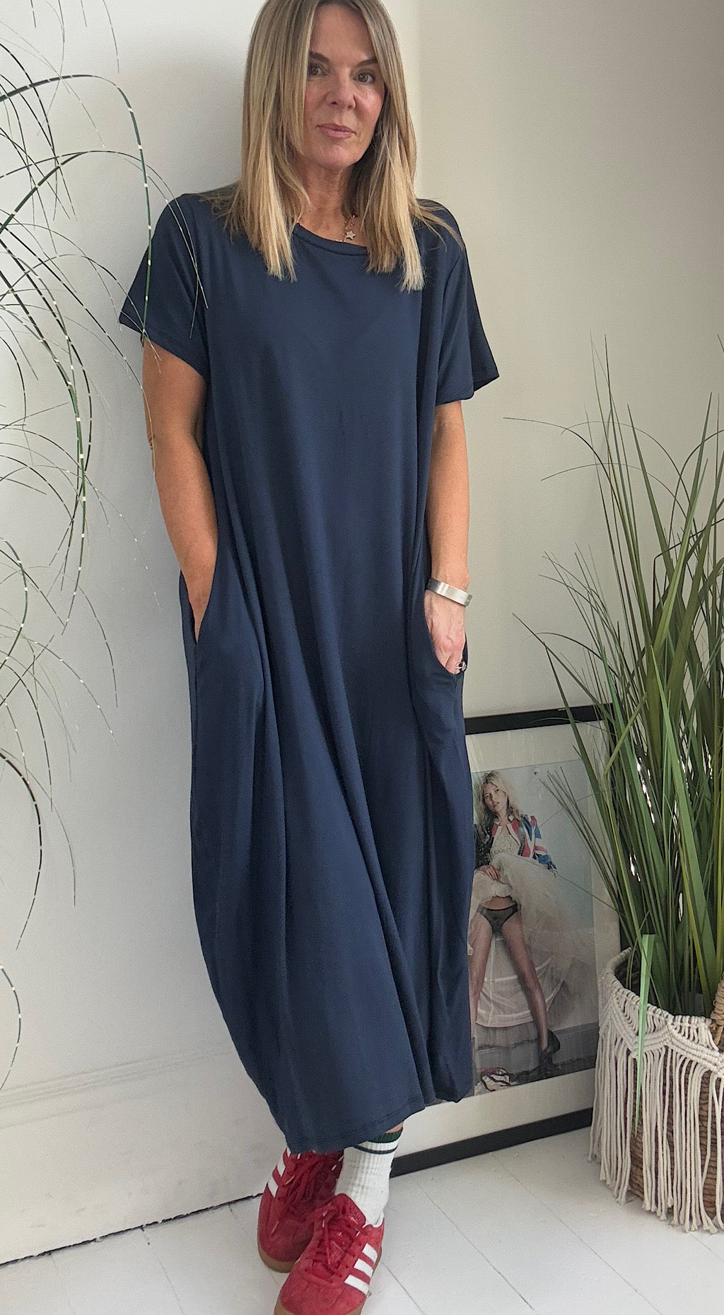 Cocoon Dress Navy