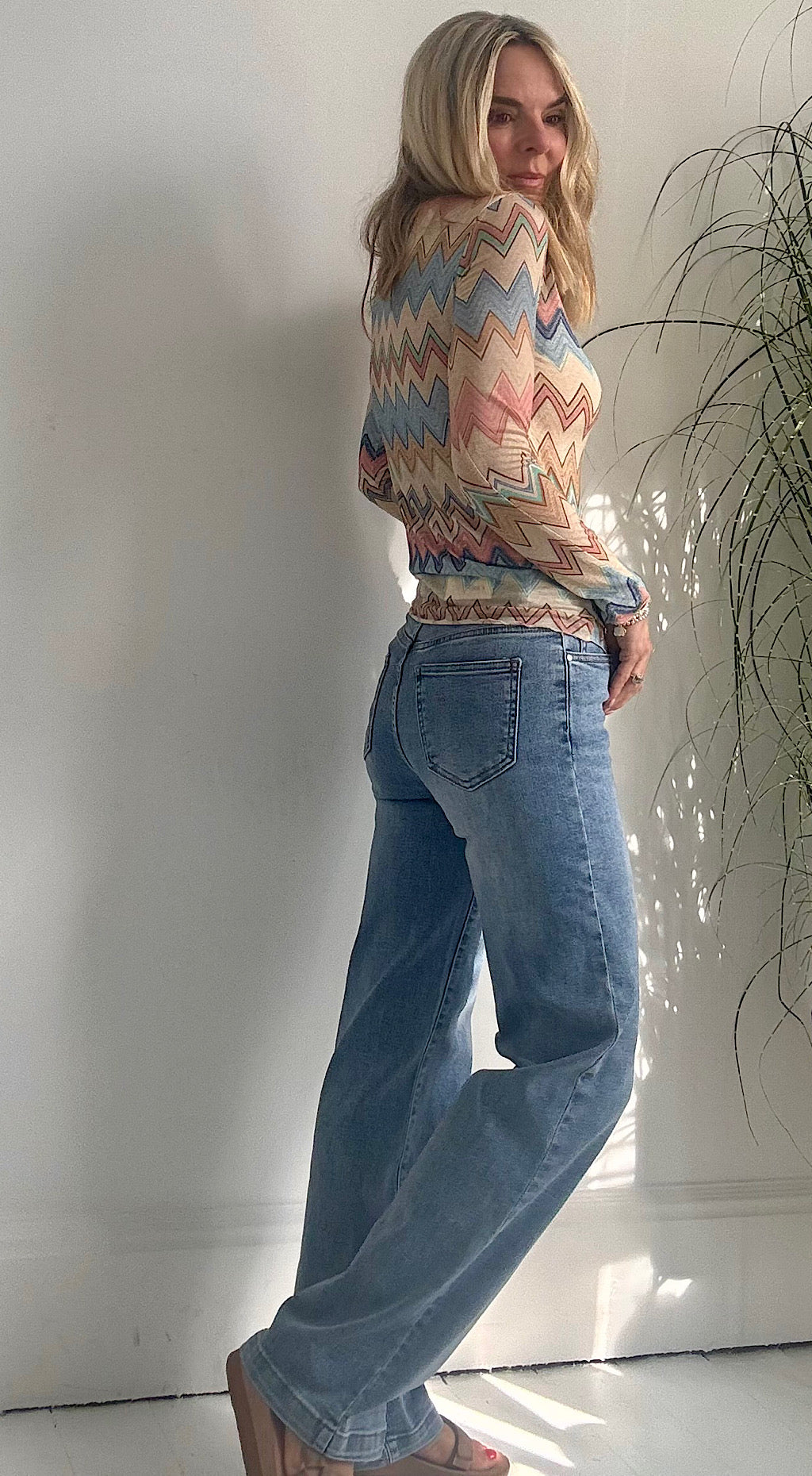 Straight leg jean denim