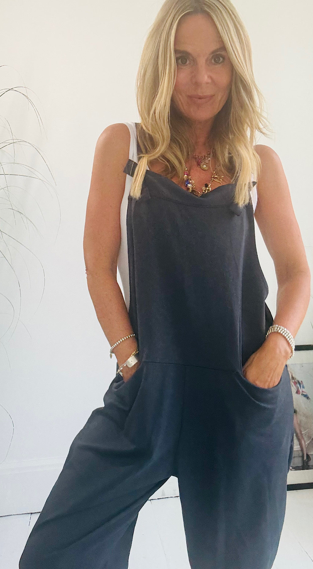 Sweatshirt Dungarees - charcoal