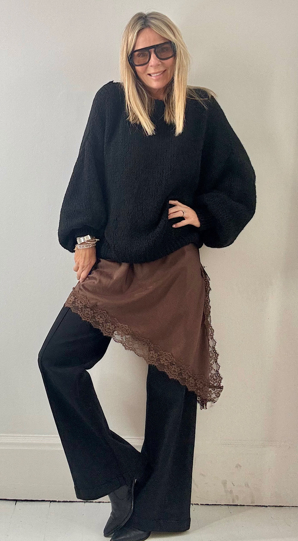 A symmetric cami dress brown