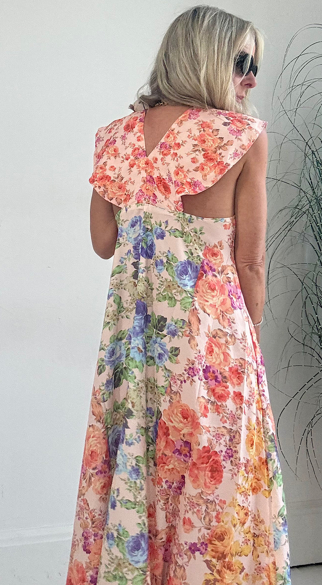 Pocket floral maxi dress