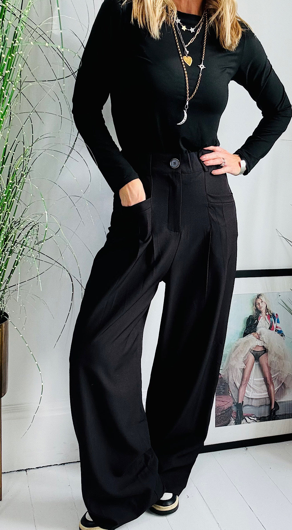 Tailored Oversized Black Pant