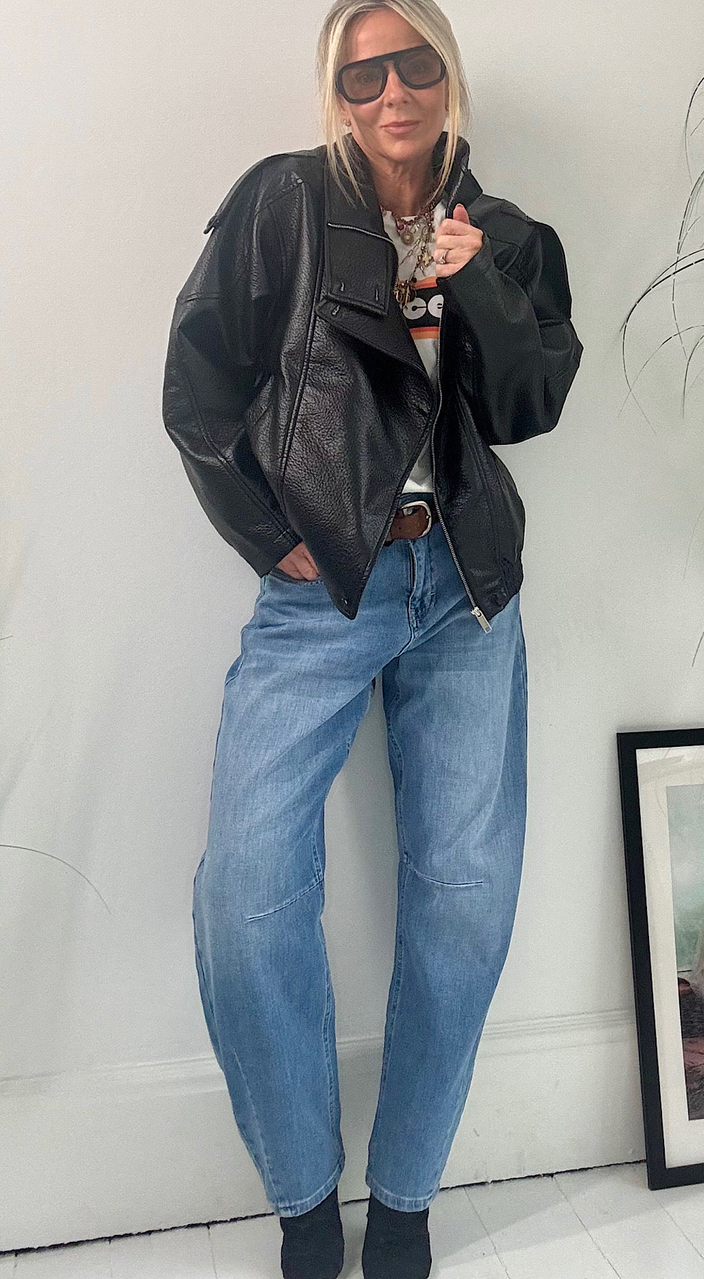 PU Black 80's Jacket