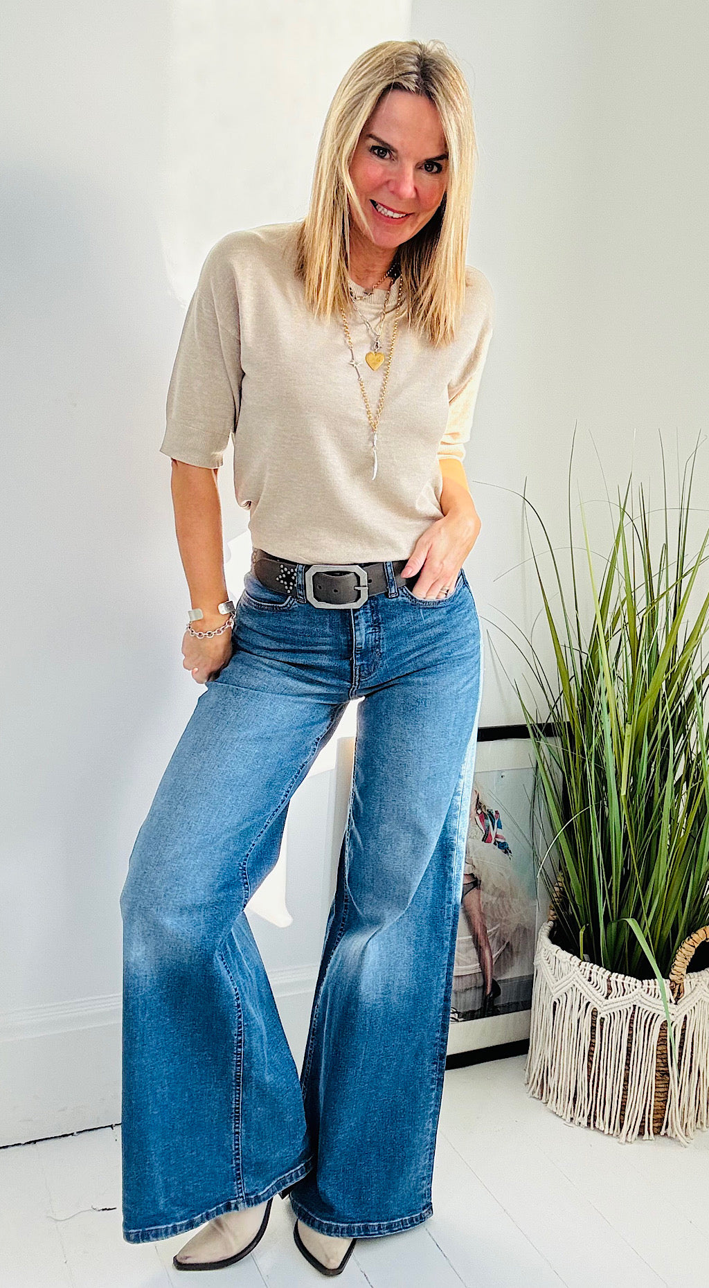 Twiggy wide leg jeans