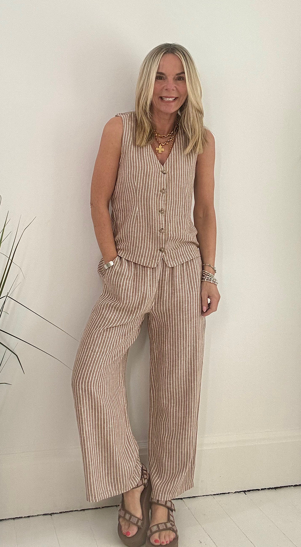 Falaka stripe waistcoat