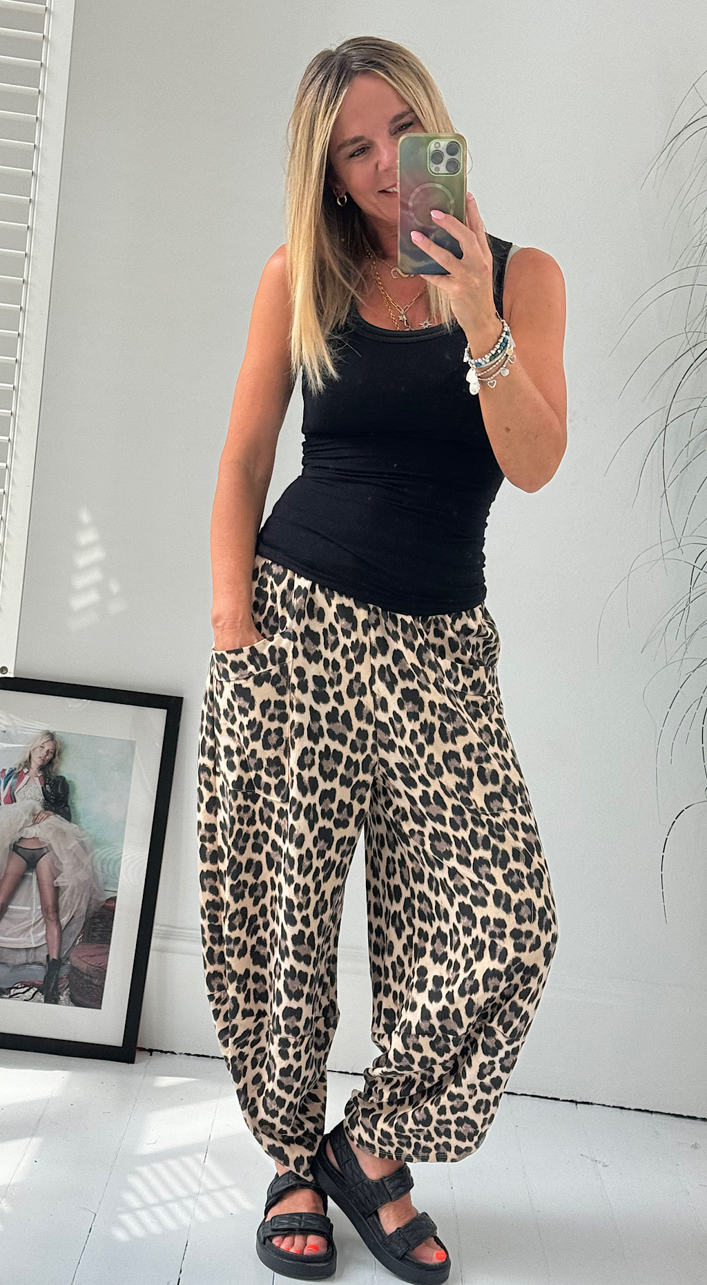 Pocket Cocoon Leopard Pant