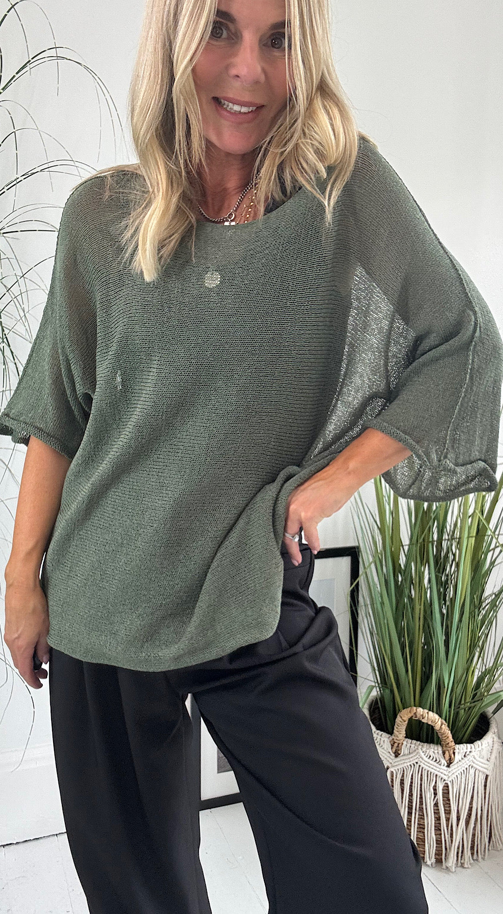 Fine Knit - Khaki