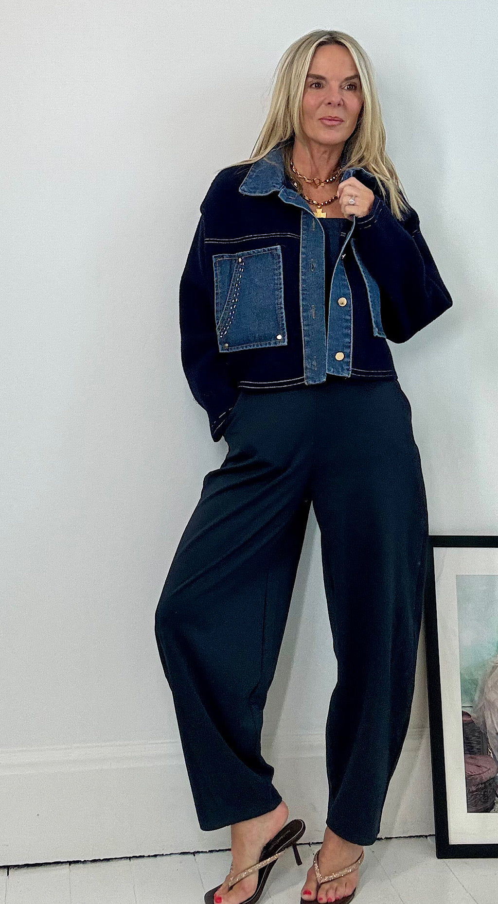 Kate Barrel Pant Navy