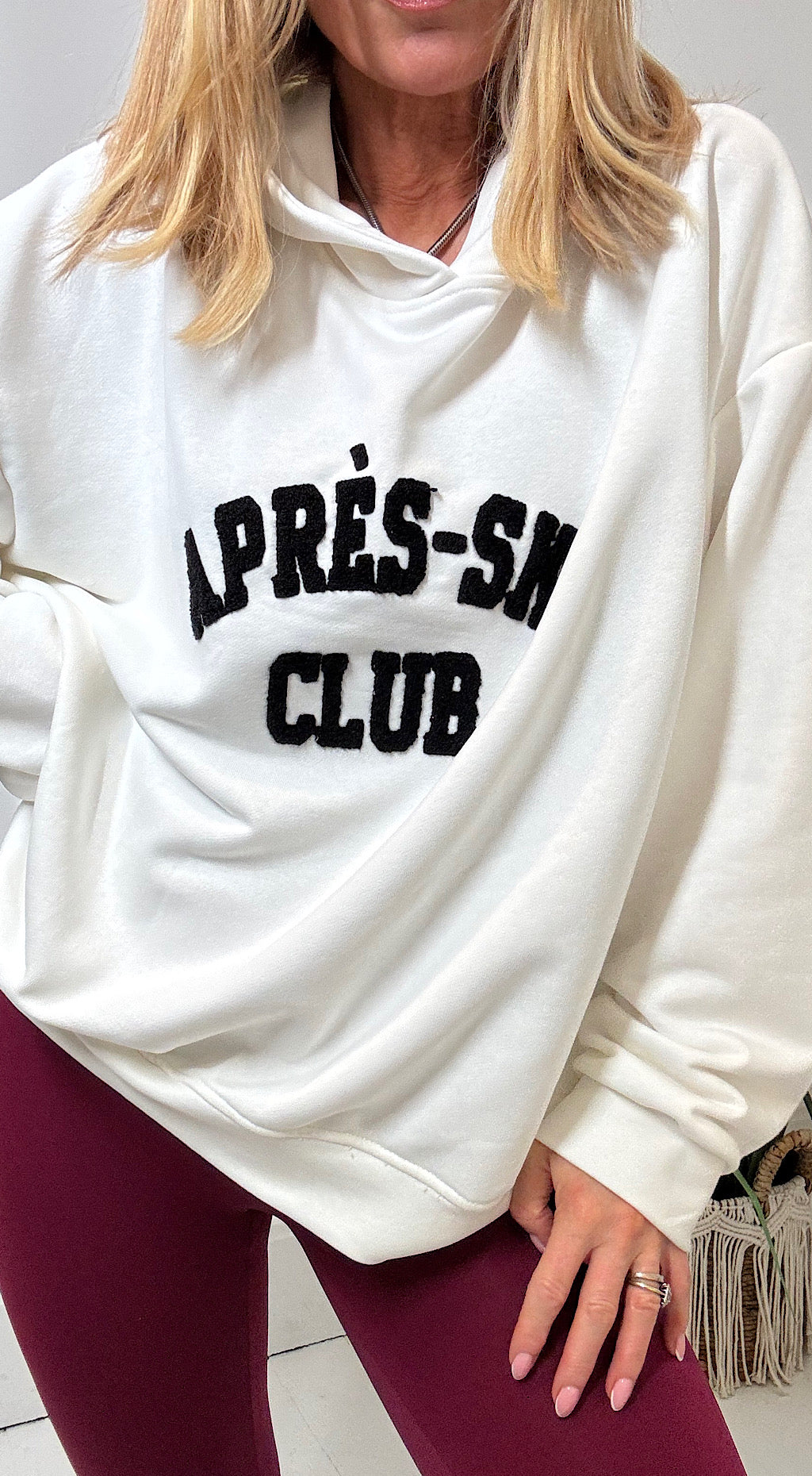 Apres ski sweat white