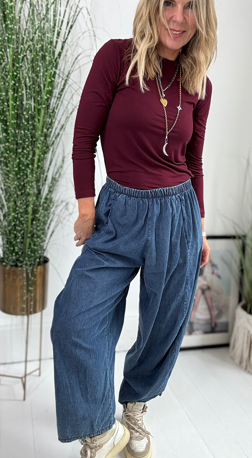 Chambray Cocoon Pant