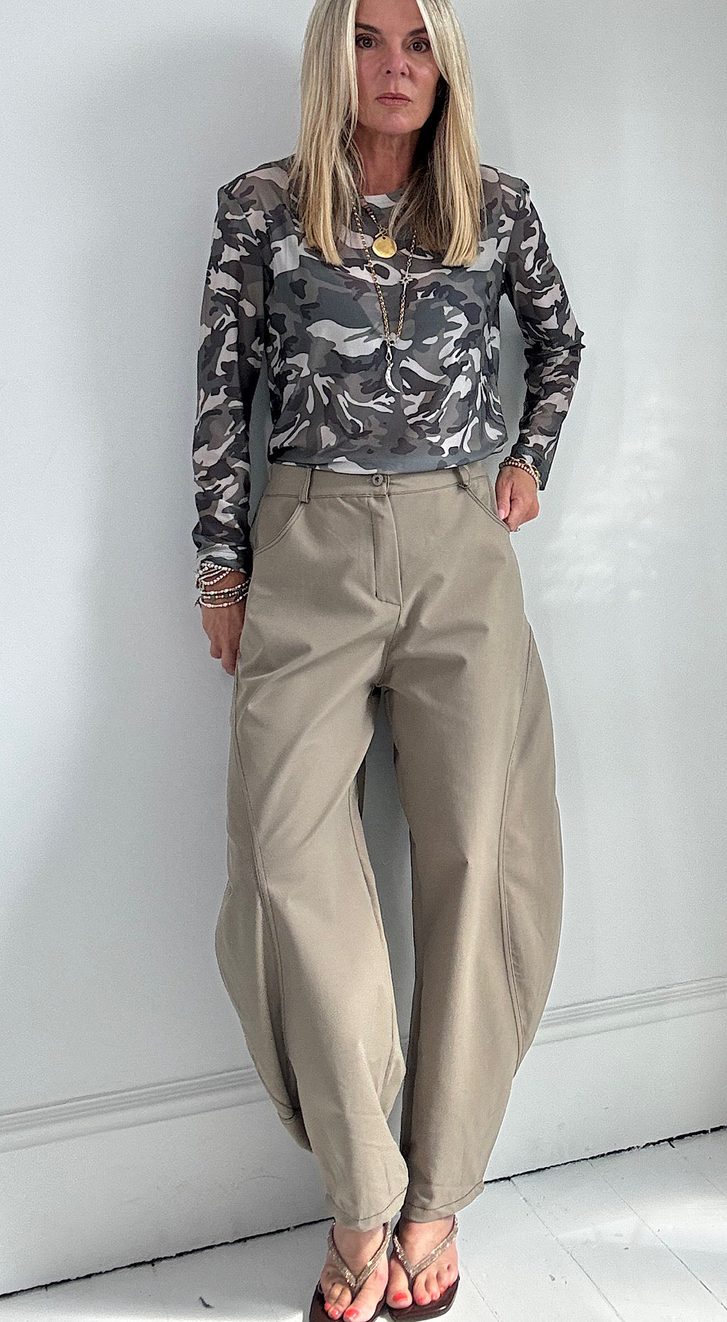 Camo Mesh Top