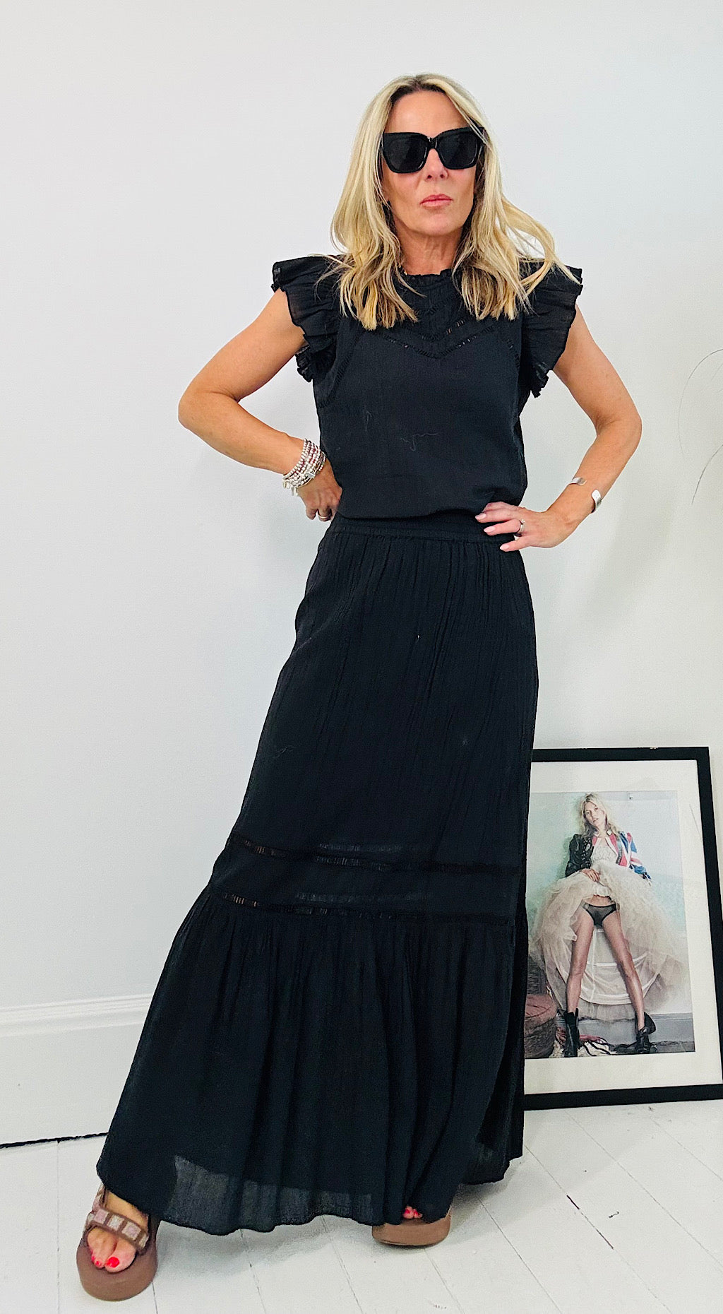 Huma Gypsy Skirt - black