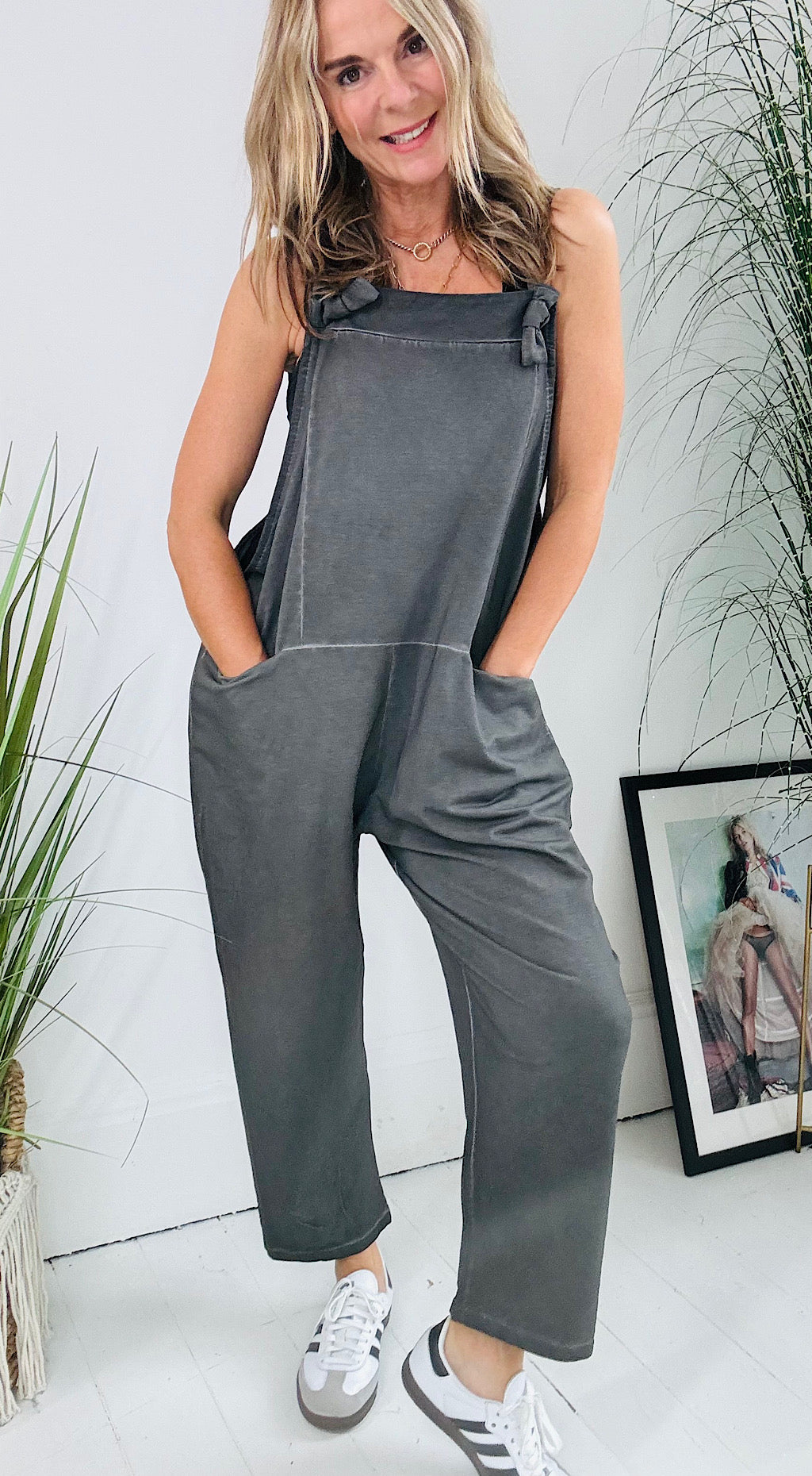 Sweatshirt Dungarees - charcoal