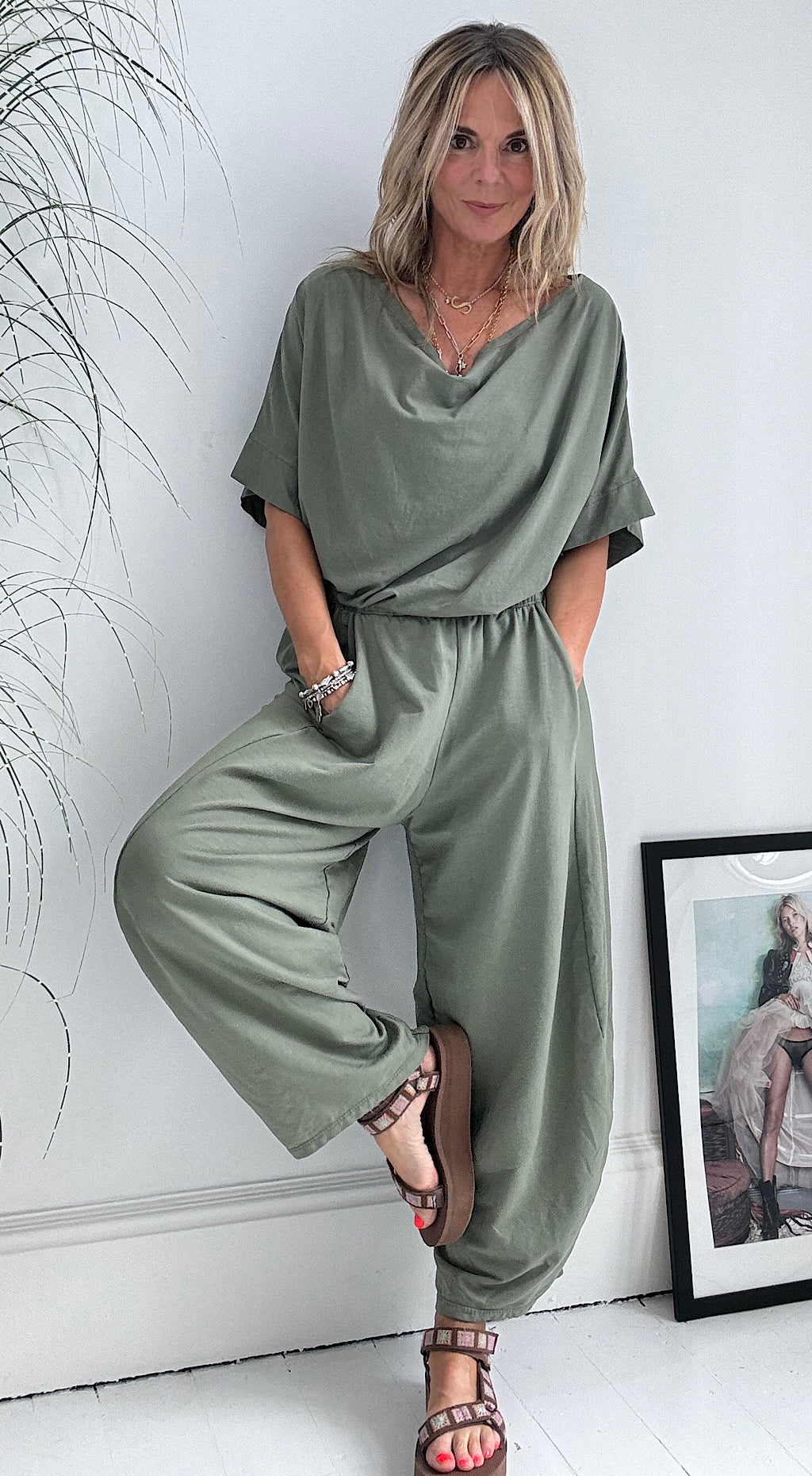 Cocoon pant khaki