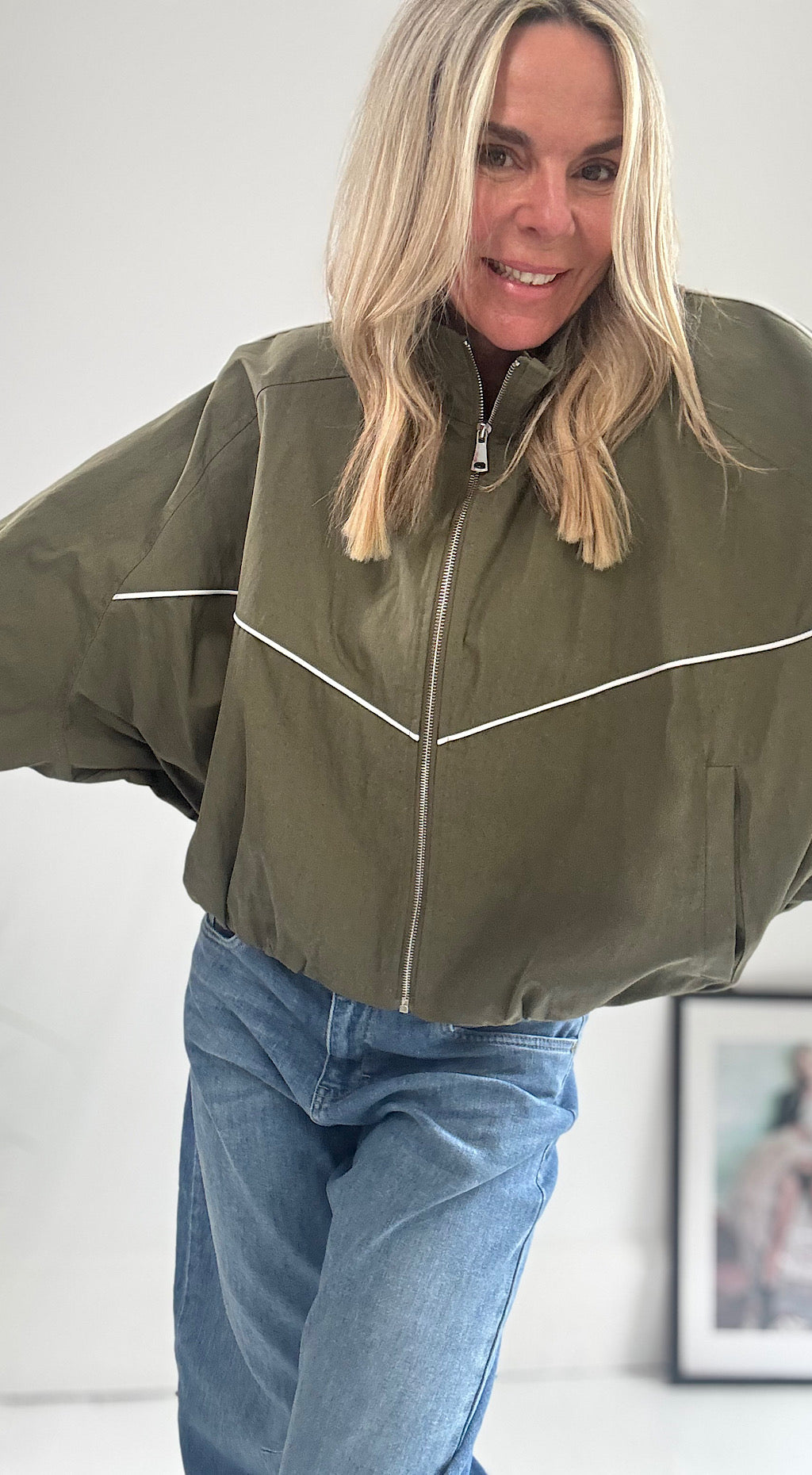 Khaki Bomber Jacket