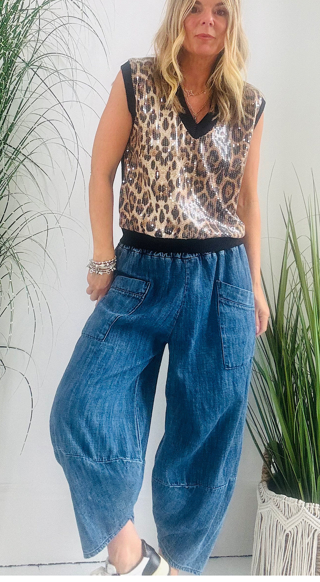 Denim Pocket Cocoon Pant