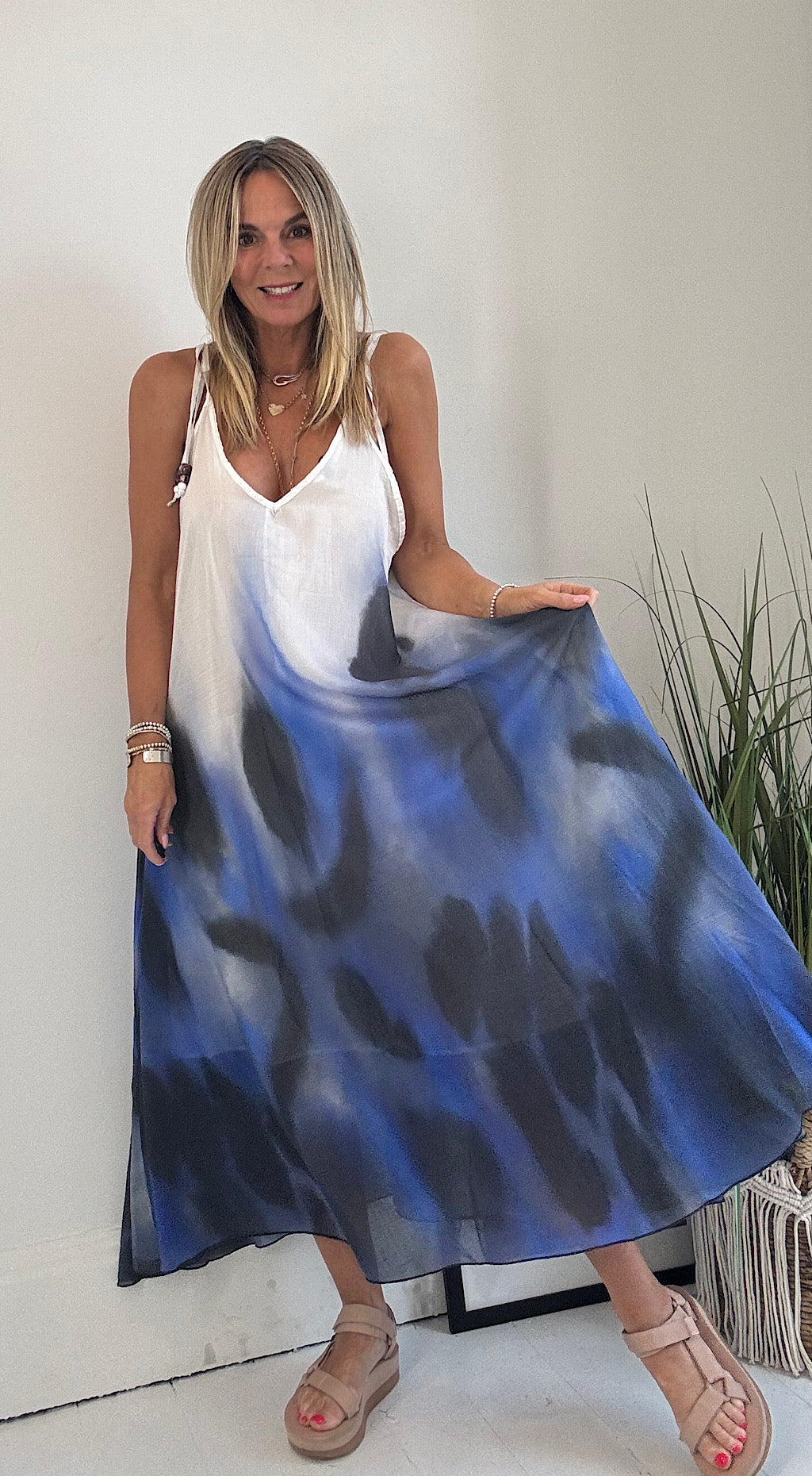 Blue vibes beach dress