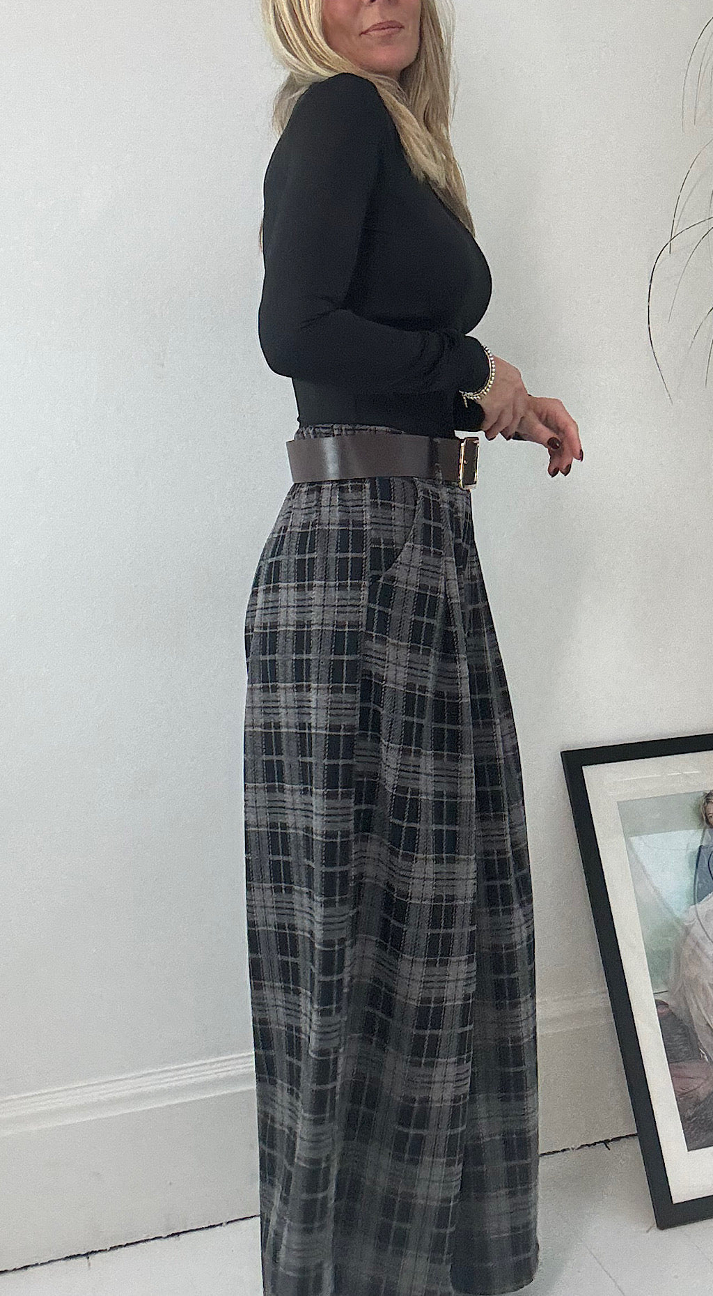 Traitors Peg Pant - charcoal mix