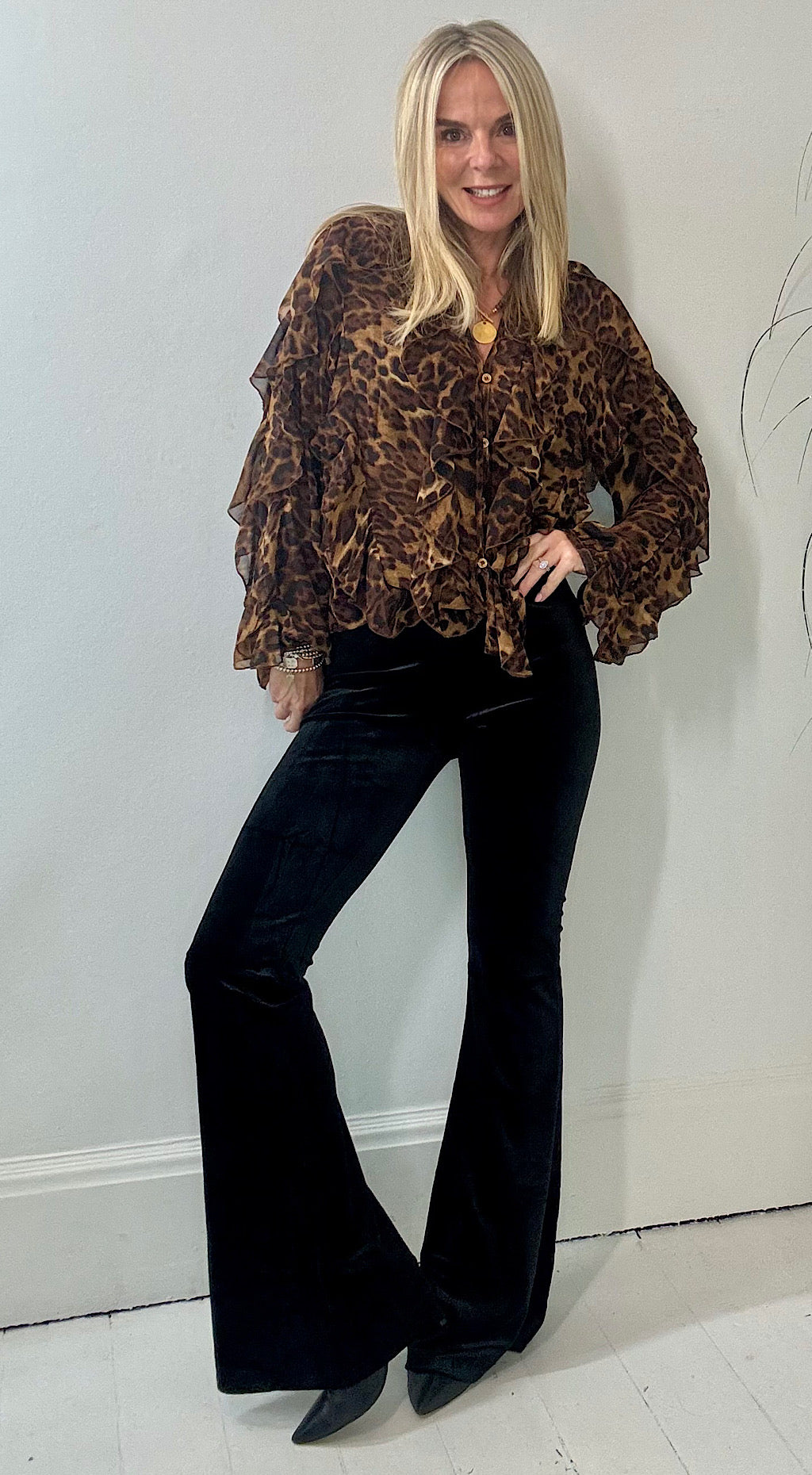Leopard Frill Shirt