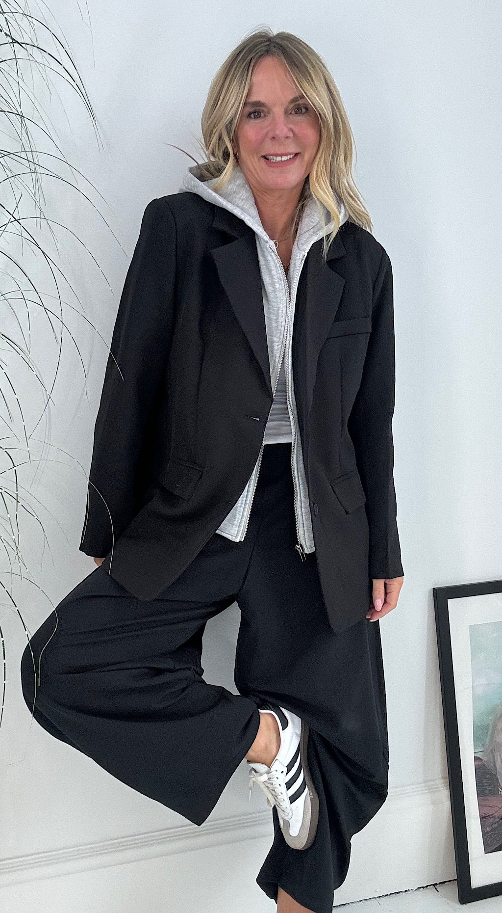 Hooded Black Blazer