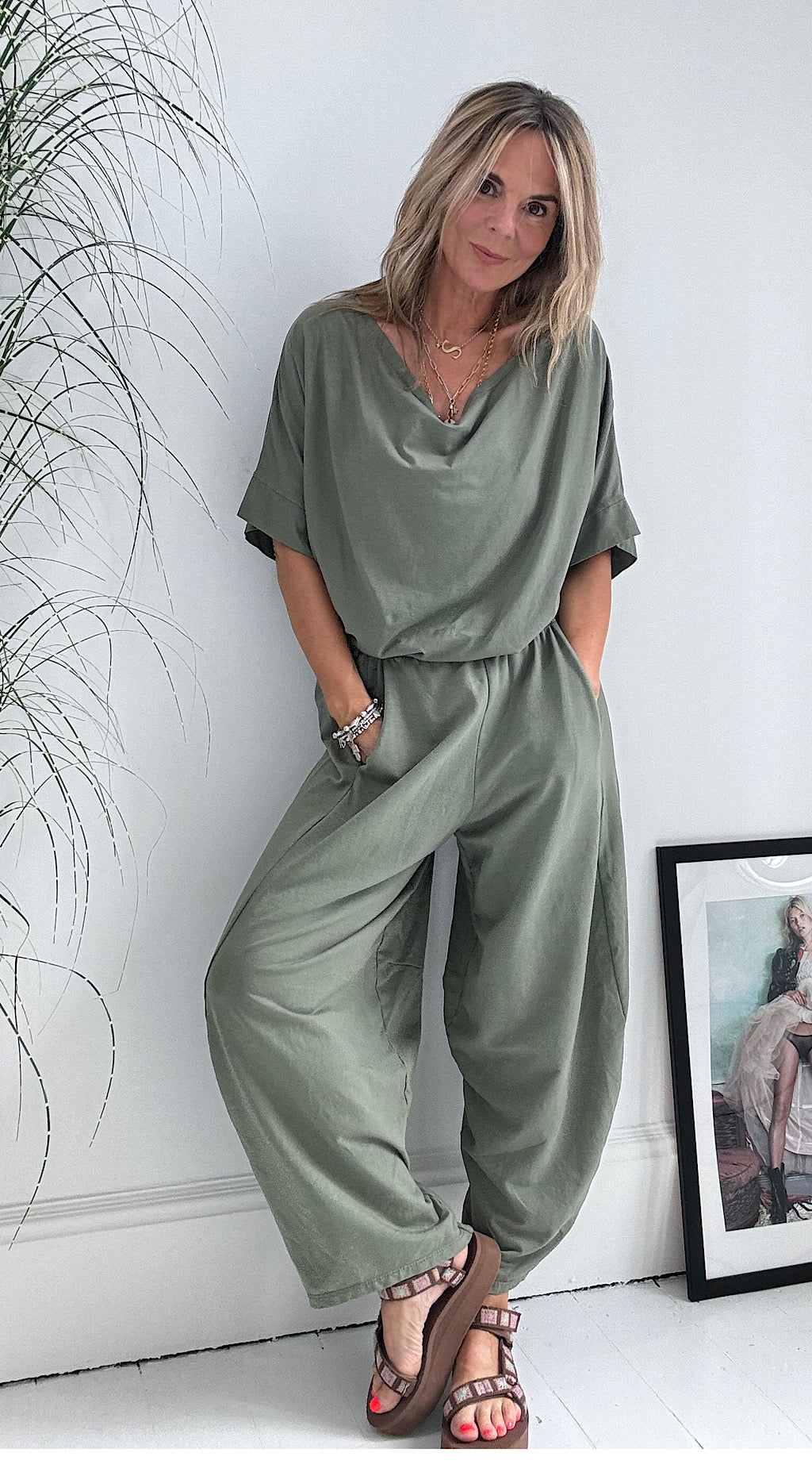 Cocoon pant khaki