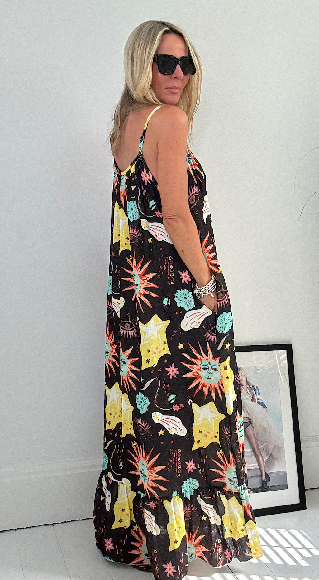 Cosmic Maxi Dress - black