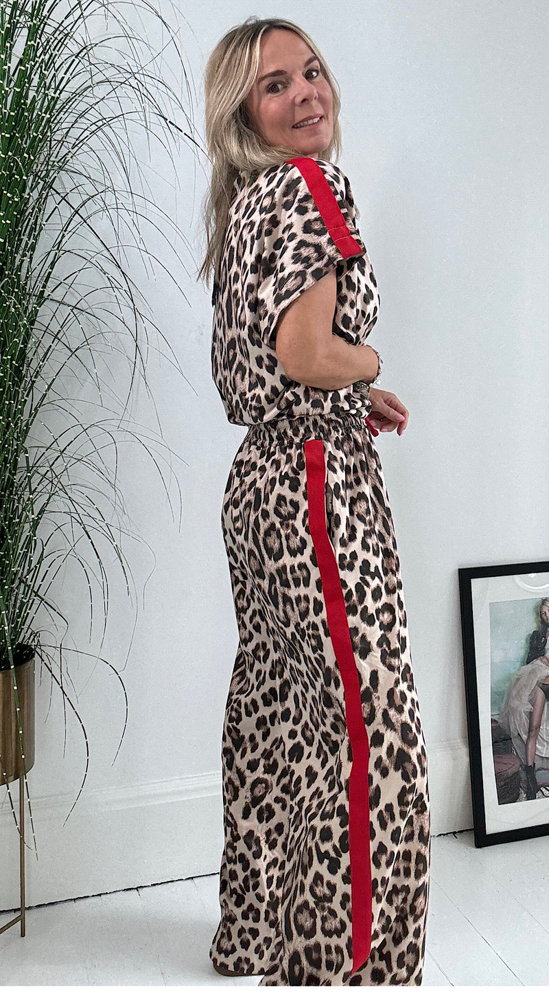 Leopard sport luxe suit