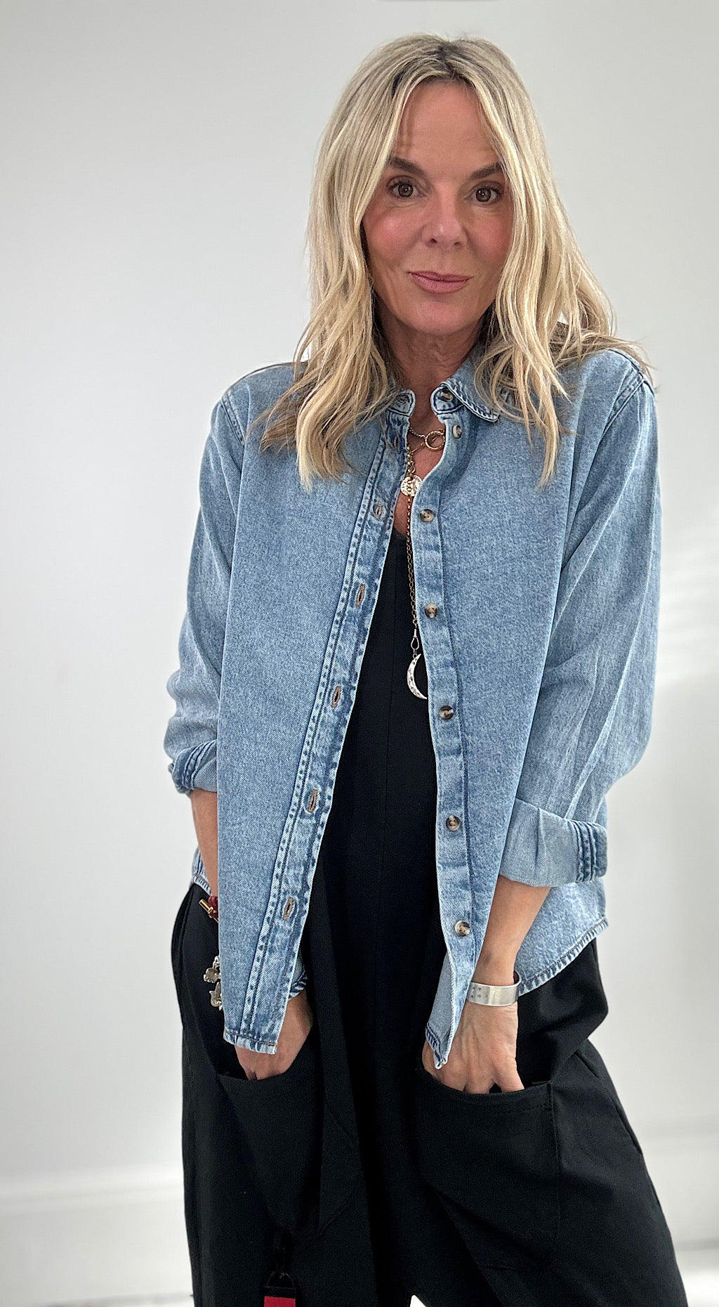 Levena Washed Denim Shirt