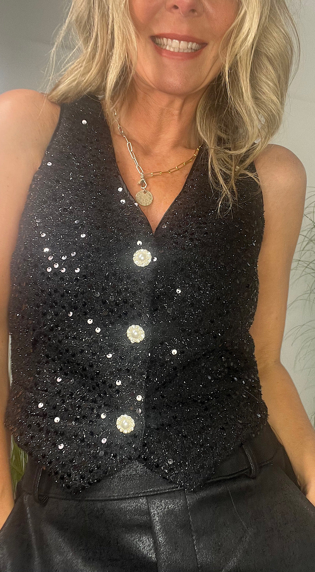 sequin waistcoat