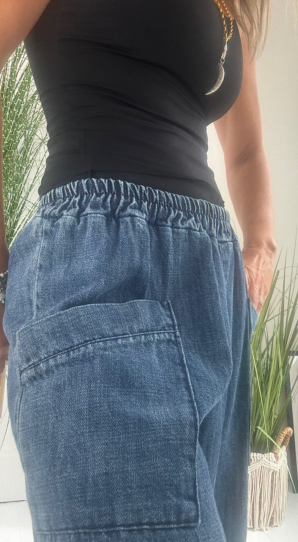 Denim Pocket Cocoon Pant