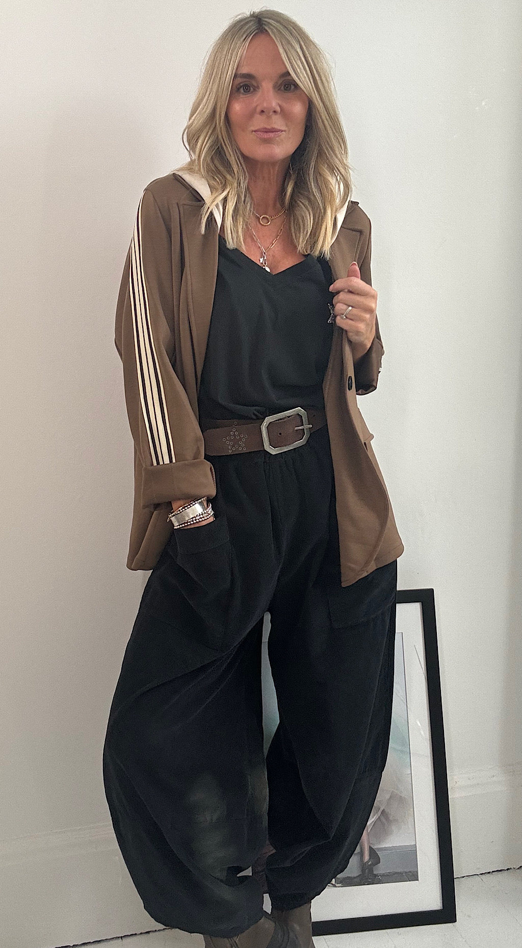 Pocket cocoon pant black