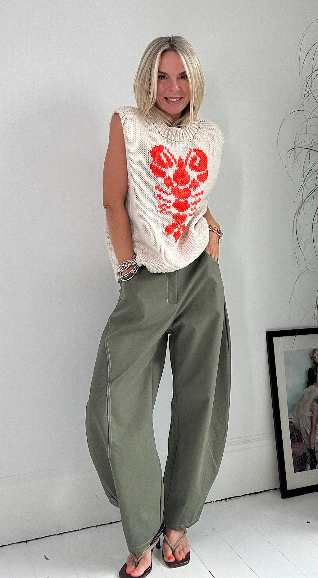 Khaki Barrel Pant