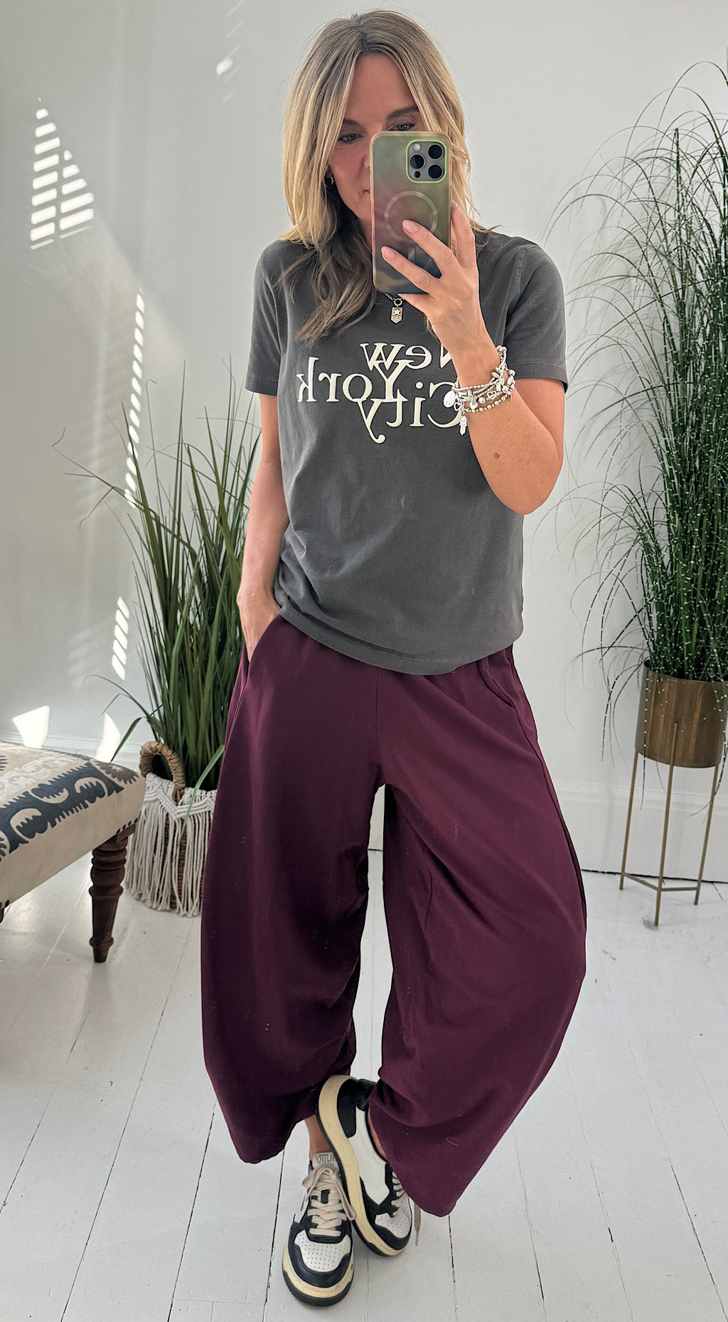 Cocoon pant plum