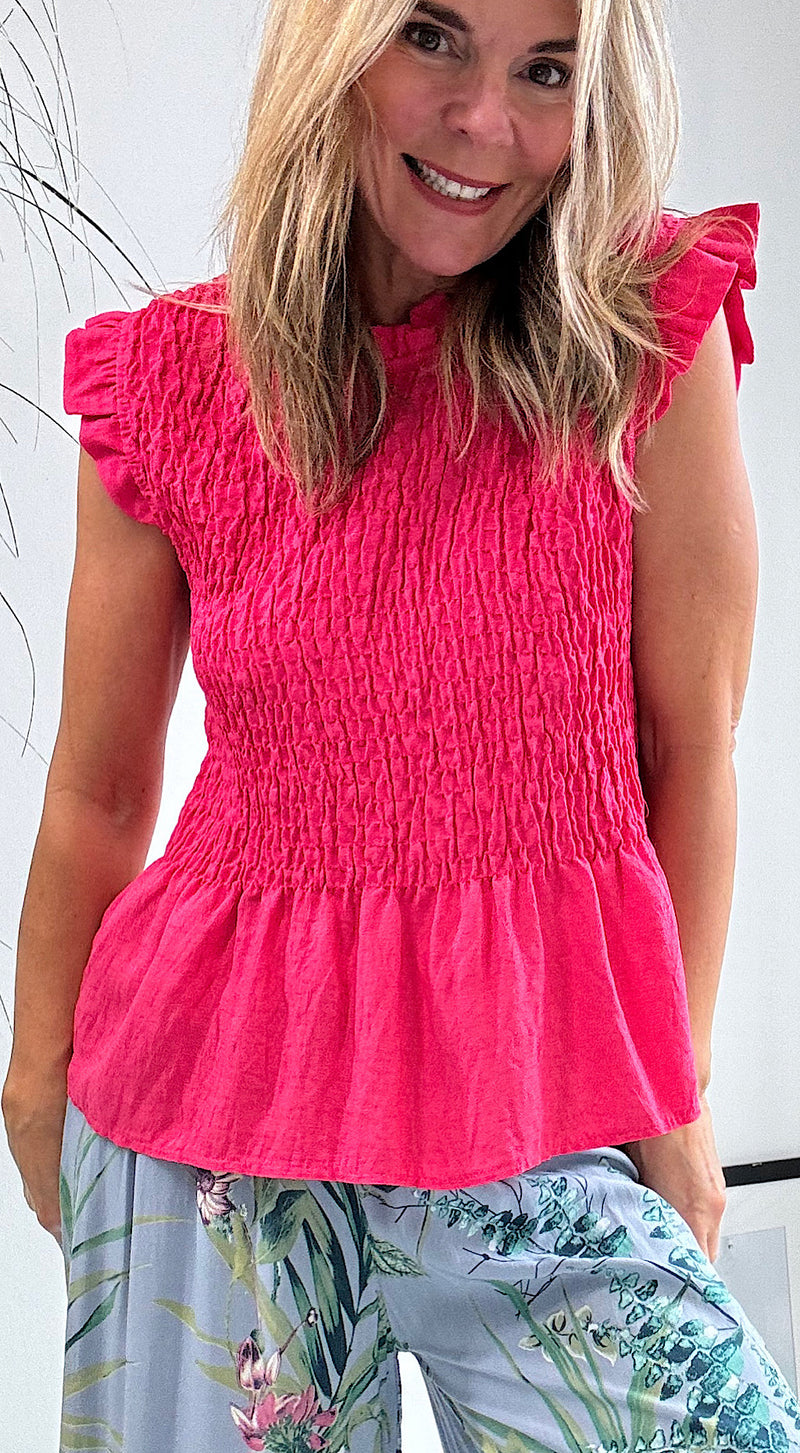 Frill top pink