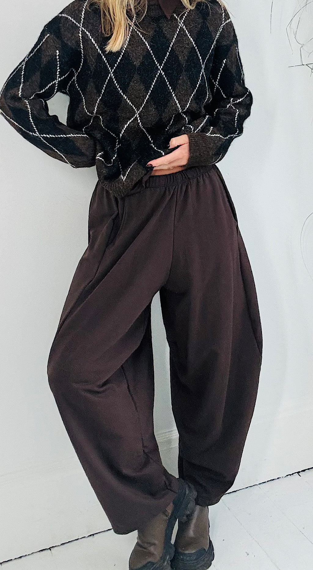 Cocoon Pants - chocolate