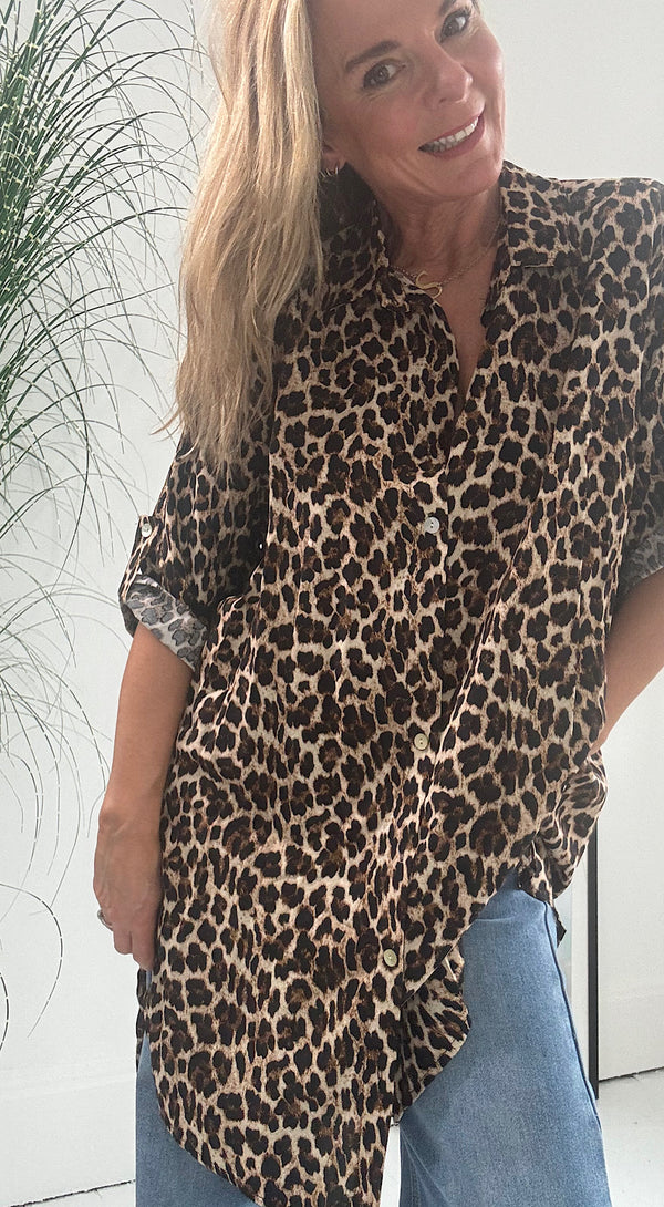 Overshirt leopard shirt