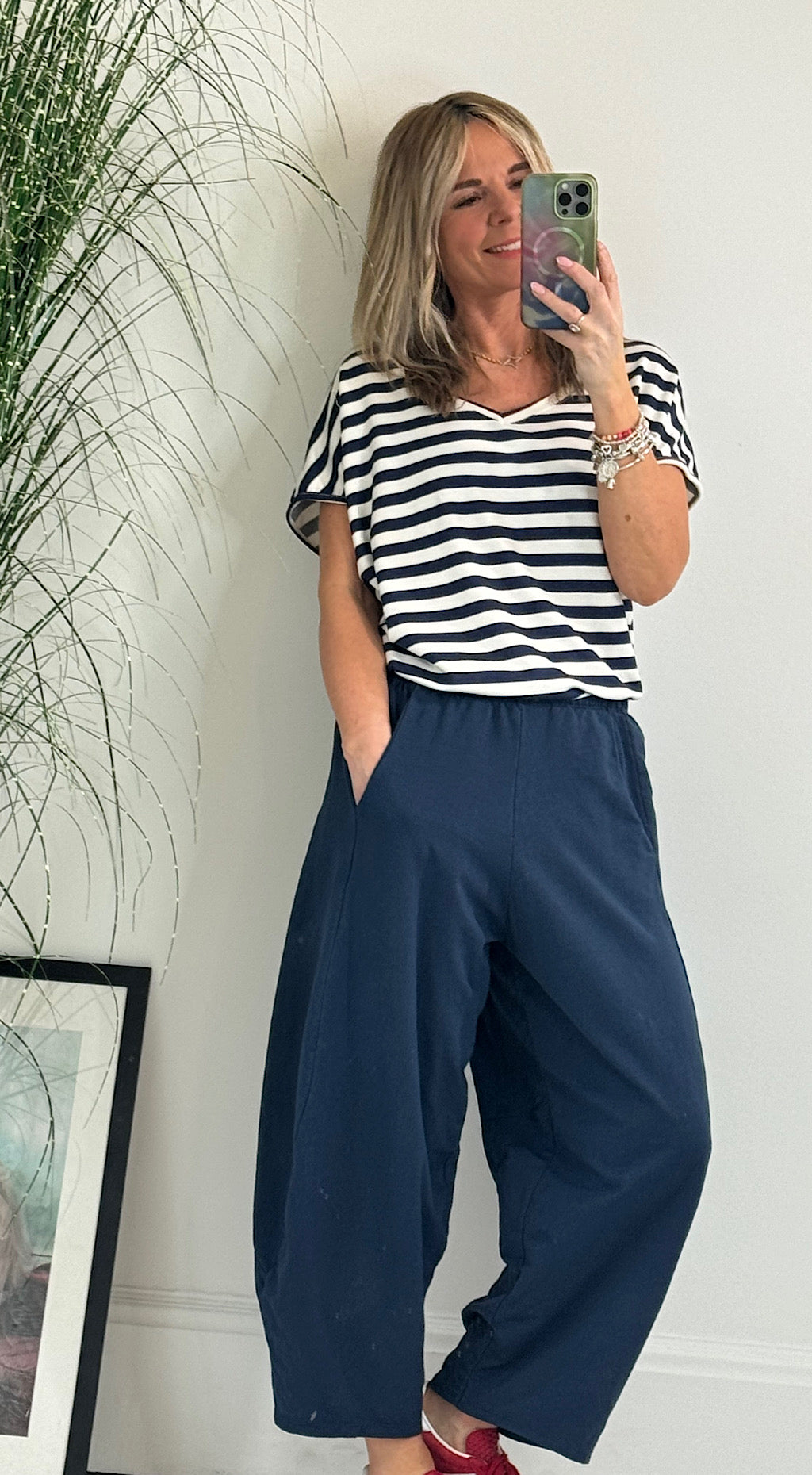 cocoon pant navy