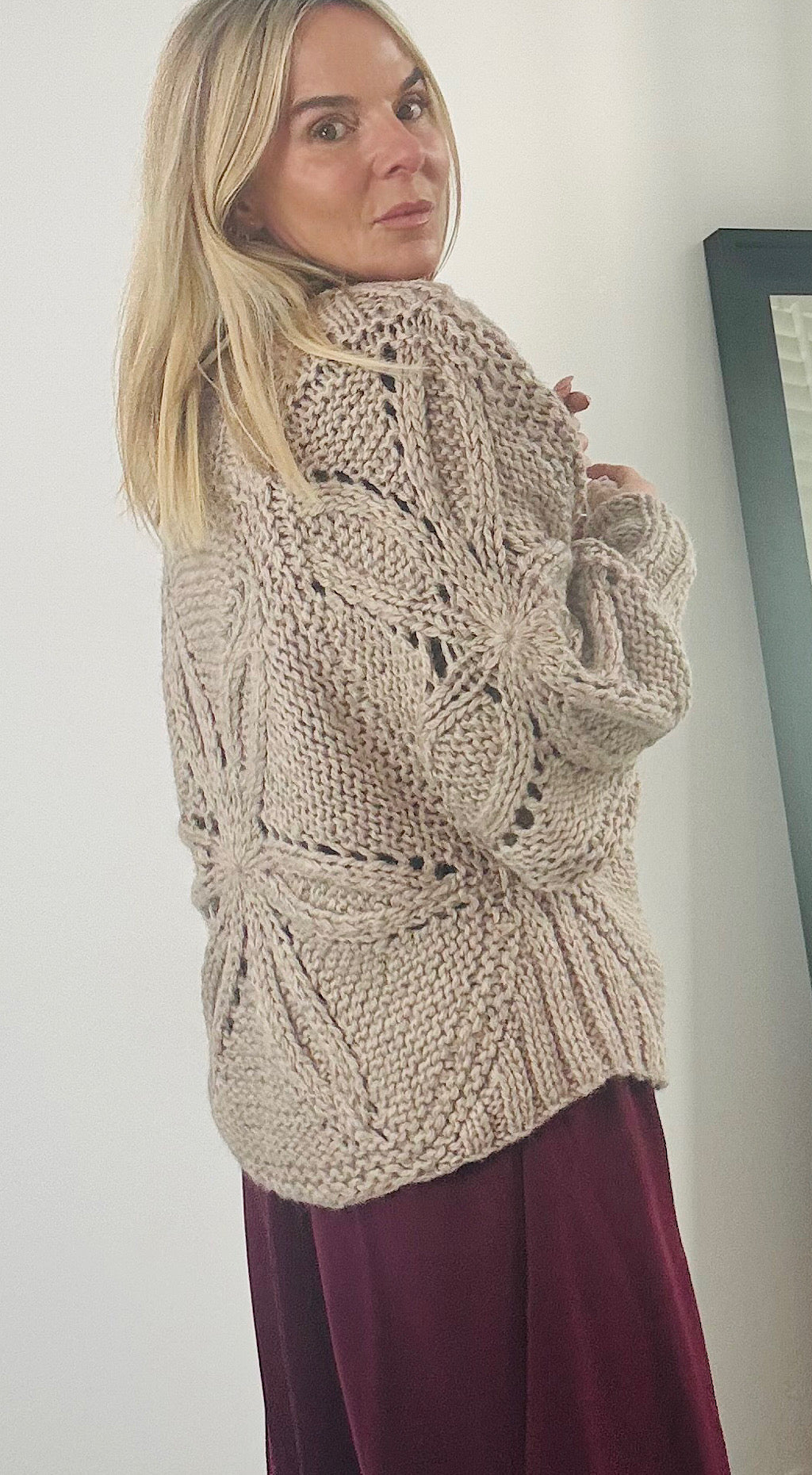 Handmade knit mocha