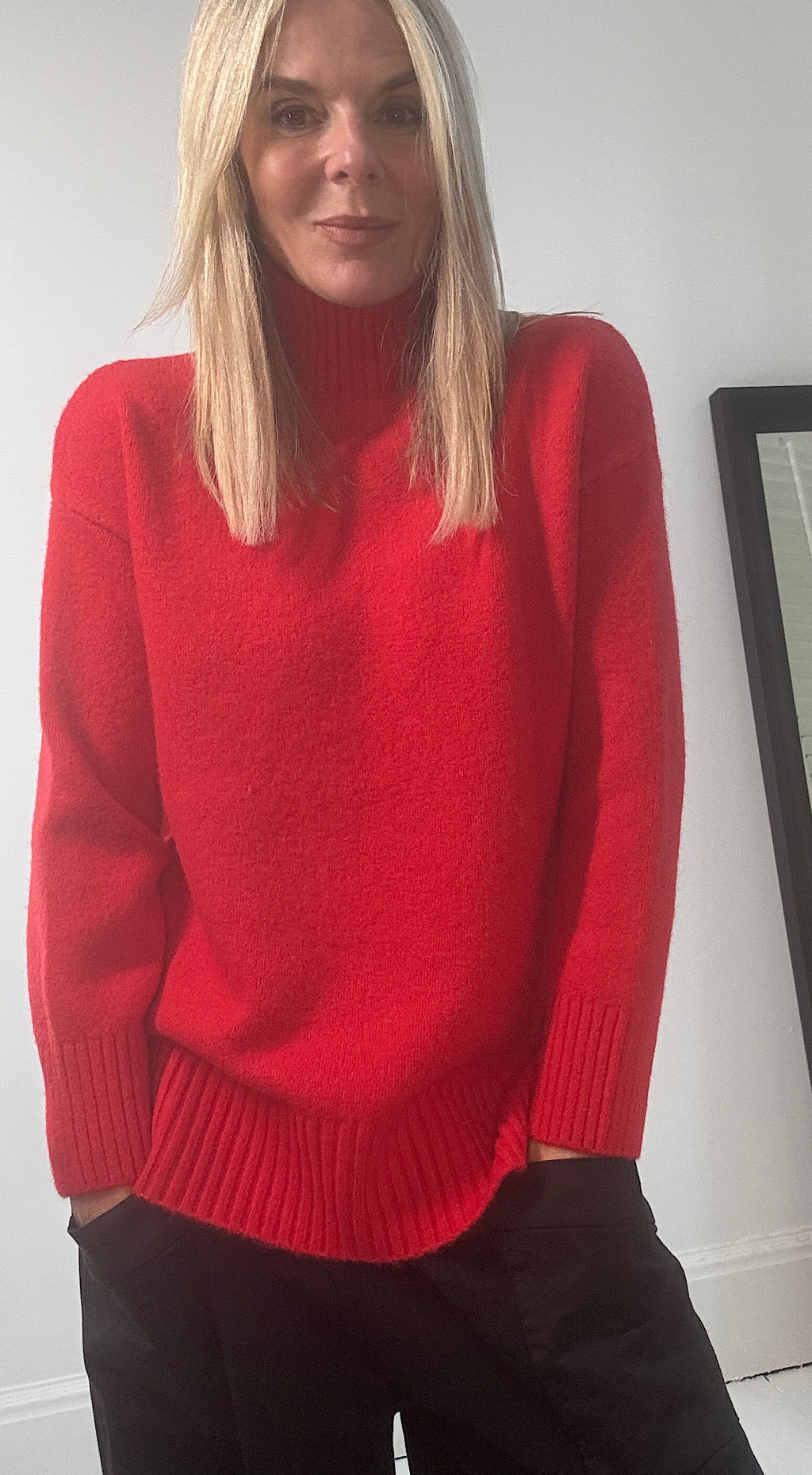 Olma Turtleneck Knit - Red