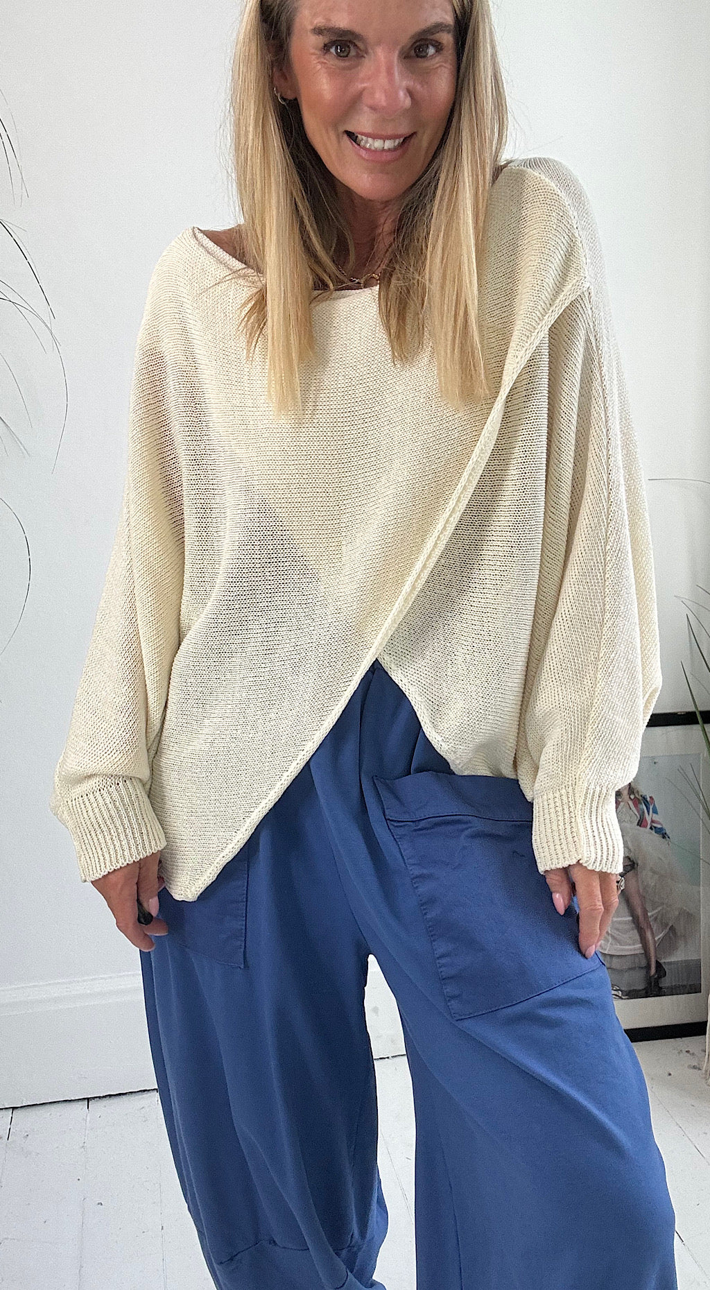 Crossover Knit Cream