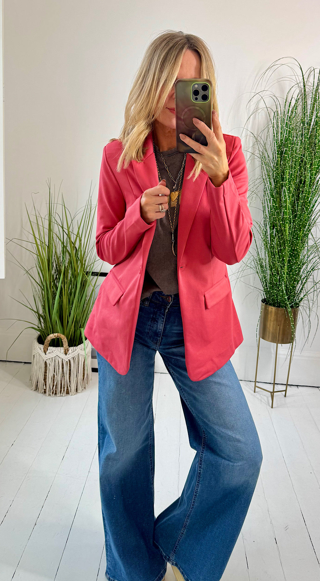 Kate Long Blazer - Berry