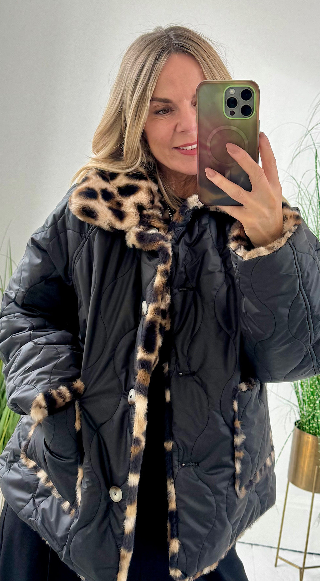 Reversible Leopard Jacket