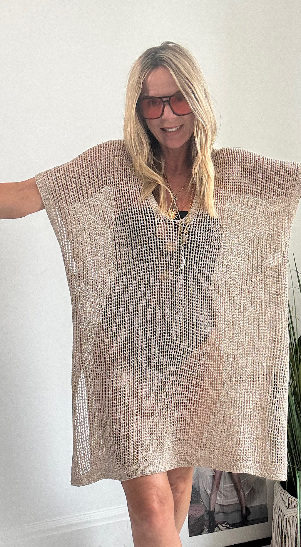 Gold Crochet Tunic