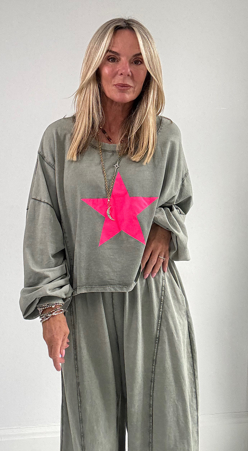 Star Sweat - khaki