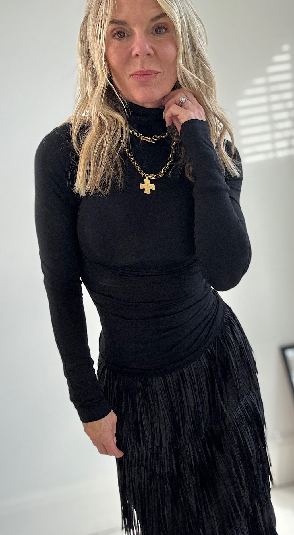 Pamila Roll Neck - black