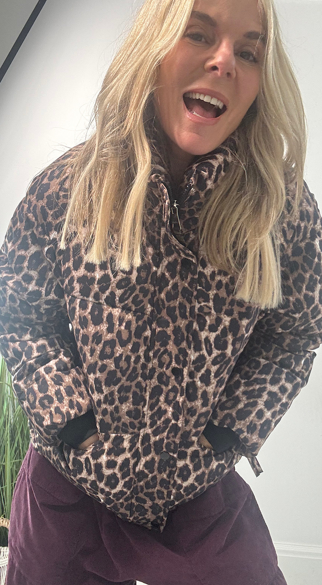 Leopard Puffa Coat